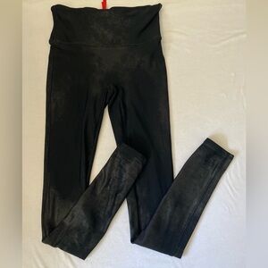 SPANX Shiny Black High-Waisted Leggings
